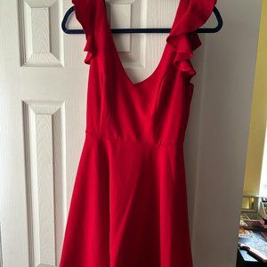Altar's State Red Ruffle Dress